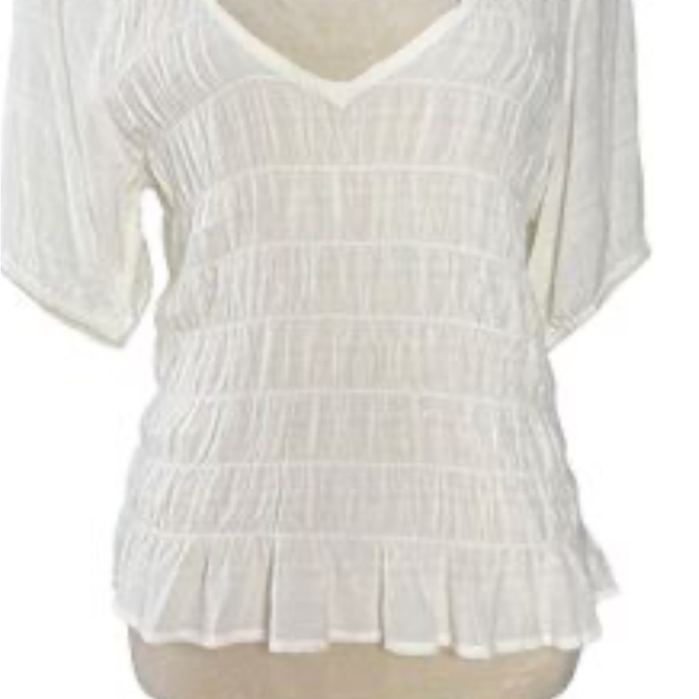 Sanctuary White Textured Blouse